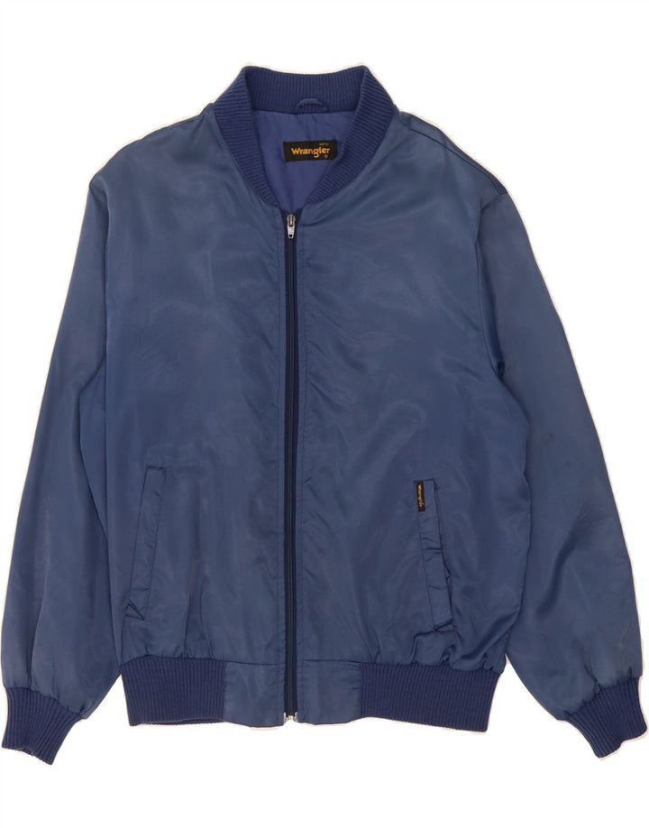 WRANGLER Mens Bomber Jacket UK 42 XL Navy Blue Polyamide Vintage Wrangler and Second-Hand Wrangler from Messina Hembry 