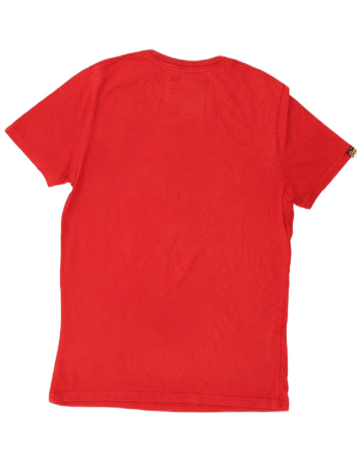 Superdry Camiseta gráfica para hombre Top grande de algodón rojo