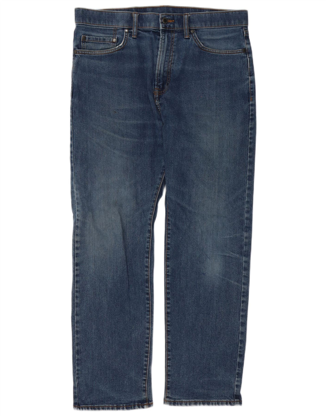 Zara Hombre Vaqueros Rectos Regulares W34 L29 Algodón Azul