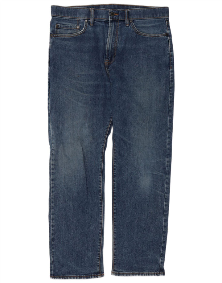Zara Hombre Vaqueros Rectos Regulares W34 L29 Algodón Azul