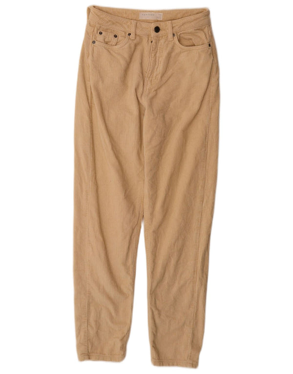 Topshop Pantalones Mom De Pana Cónicos De Cintura Alta para Mujer W26 L28 Beige
