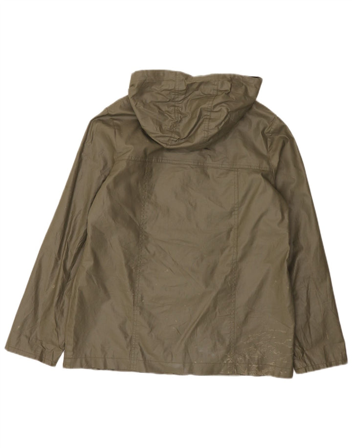 Marks & Spencer Chaqueta Encerada Extragrande con Capucha para Mujer UK 10 Small Green