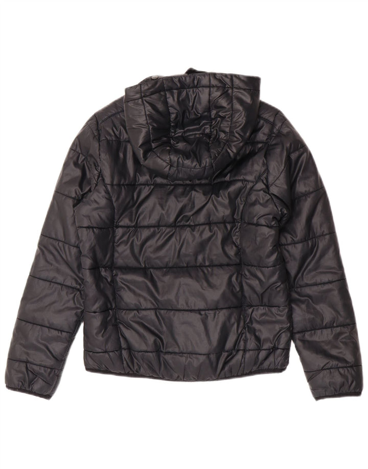 Adidas Chaqueta acolchada con capucha para niña 11-12 años Negro Poliéster