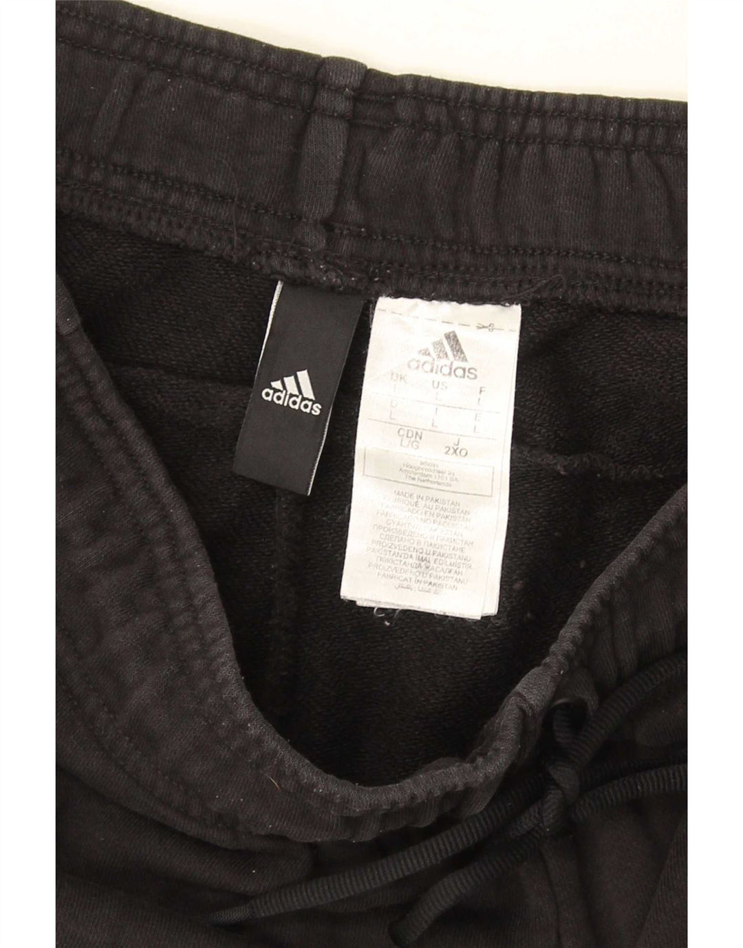 Adidas - Pantalones cortos deportivos con gráficos para hombre, tamaño grande, algodón negro