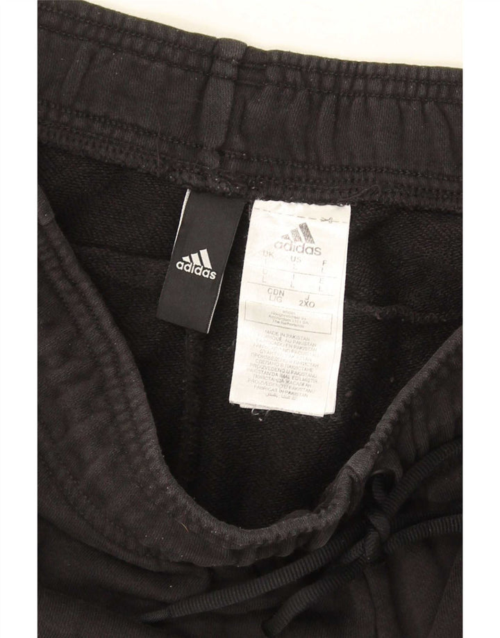Adidas - Pantalones cortos deportivos con gráficos para hombre, tamaño grande, algodón negro