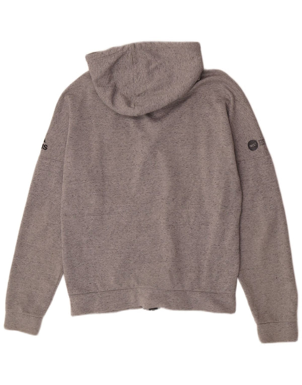 Adidas - Chándal con capucha para mujer, chaqueta deportiva de algodón, color gris medio, Reino Unido 12
