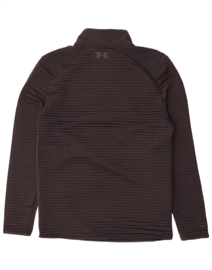 Under Armour Hombre Zip Neck Jersey Chándal Top Pequeño Poliéster Negro