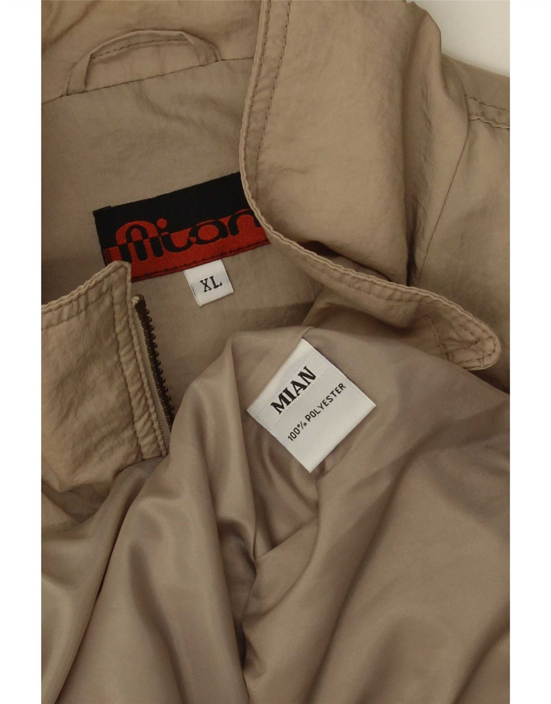 Chaqueta bomber vintage para hombre Reino Unido 42 XL Poliéster beige