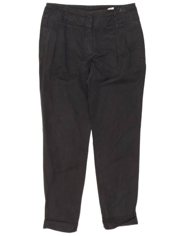 Zara Mujer Pantalón Chino Tapered Mediano W28 L27 Algodón Negro
