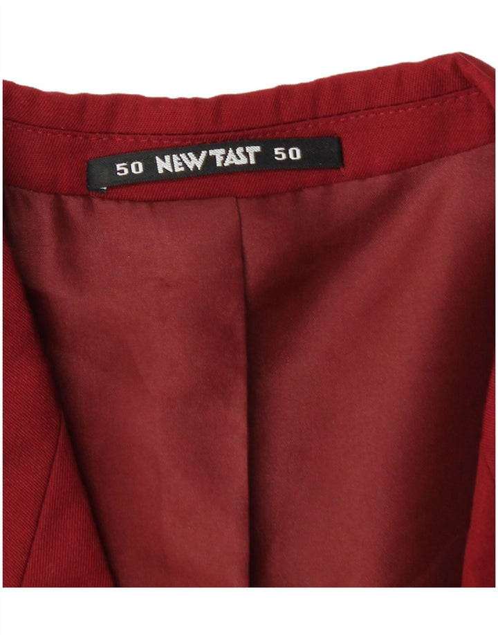 NEW FAST Chaqueta tipo blazer con doble botonadura para hombre EU 50 Large Borgoña