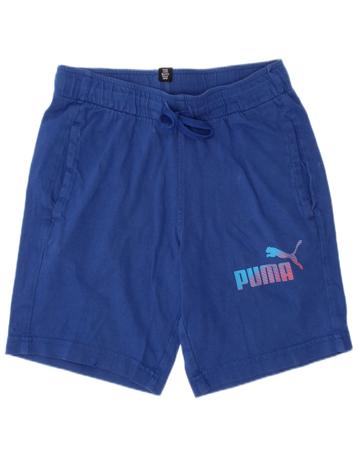 PUMA Pantalones cortos deportivos para niño 7-8 años Azul