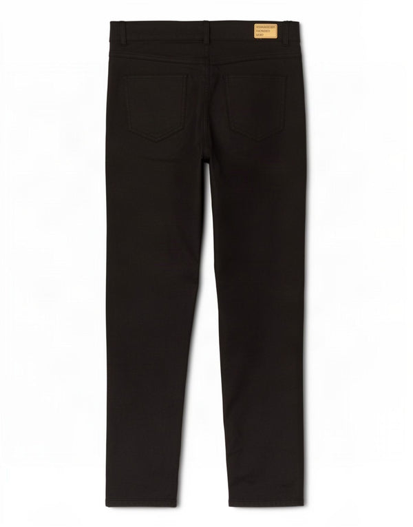 Dack's Pantalones casuales delgados encerados para mujer IT 48 XL W32 L30 Algodón negro