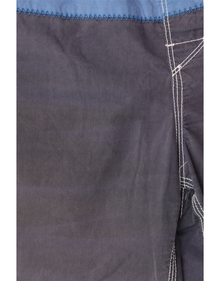 FAT FACE Bañador para hombre de algodón color block en gris grande