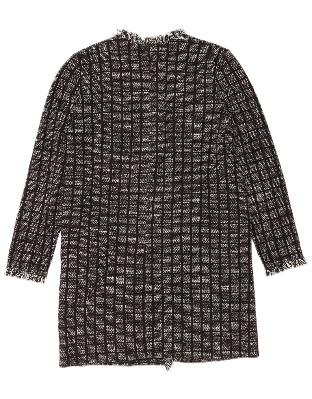 Zara Mujer Abrigo Extragrande UK 10 Small Grey Check