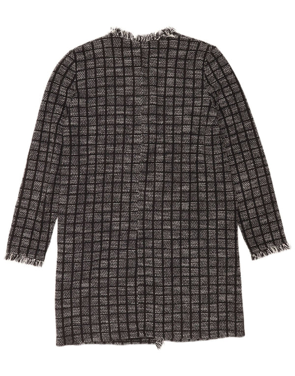 Zara Mujer Abrigo Extragrande UK 10 Small Grey Check