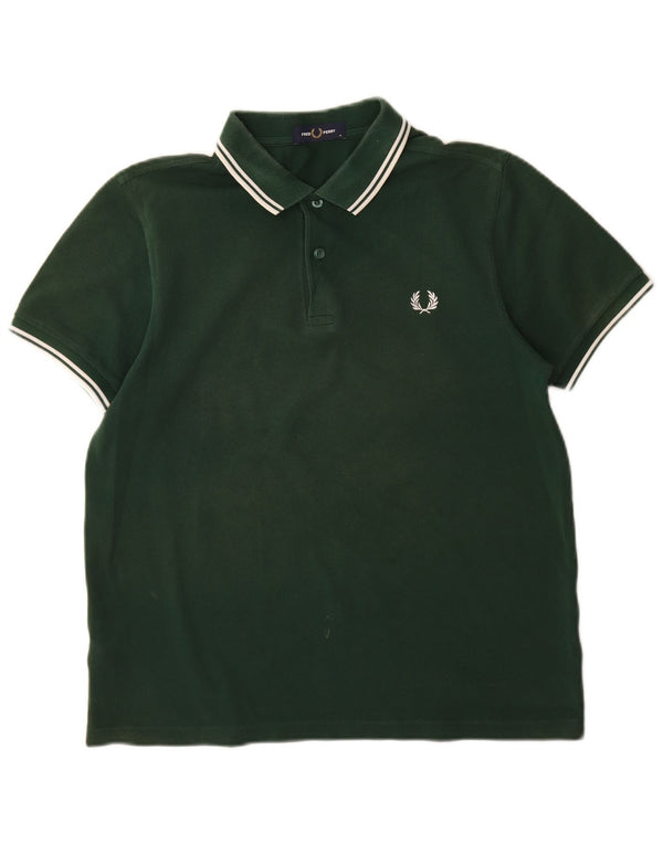 Polo Fred Perry Hombre Algodón Verde Medio