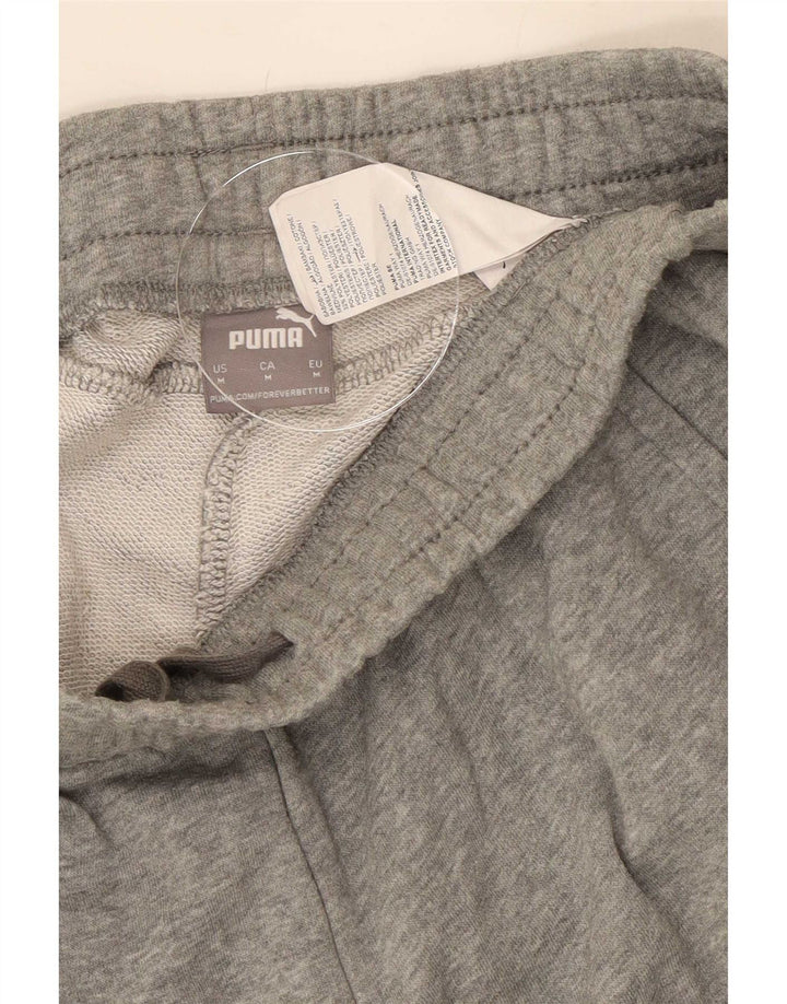 Pantalones cortos deportivos con gráficos Puma para hombre de algodón gris medio