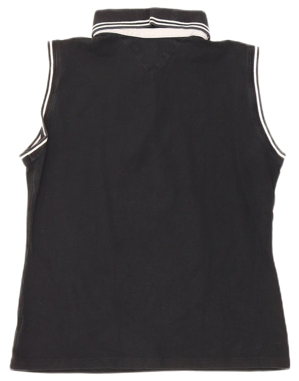 Tommy Hilfiger Polo sin mangas para mujer EU 40 Mediano Negro