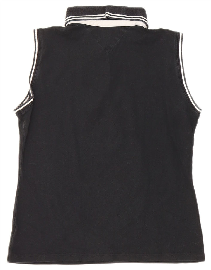 Tommy Hilfiger Polo sin mangas para mujer EU 40 Mediano Negro