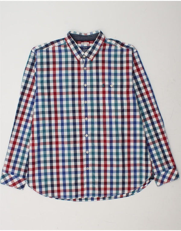 JOULES Camisa de corte clásico para hombre 2XL Algodón a cuadros multicolor