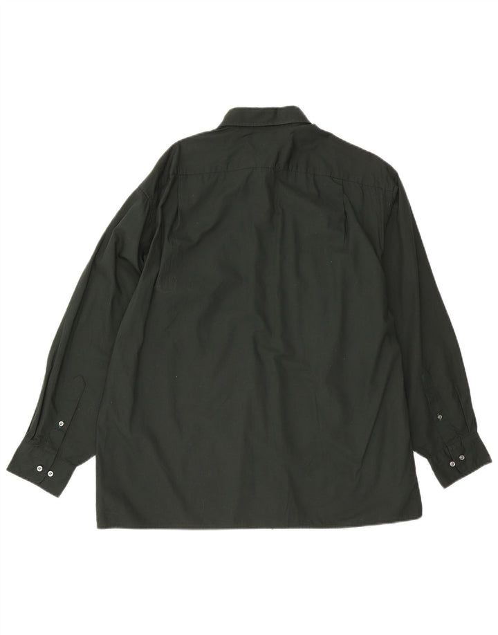 Tommy Hilfiger Camisa para hombre Talla 15 1/2 Algodón verde mediano