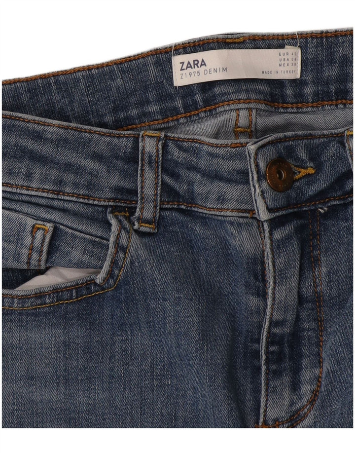 Zara Mujer Vaqueros Slim EU 40 Medium W30 L29 Azul