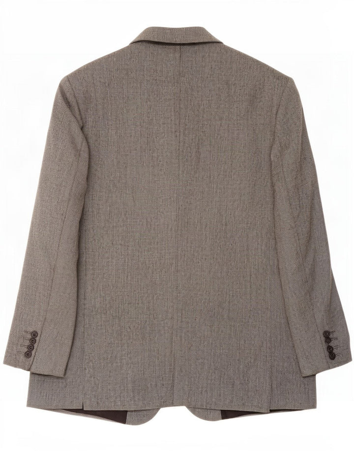 Marks & Spencer Chaqueta tipo blazer de 2 botones para hombre UK 44 XL Gris Lana virgen