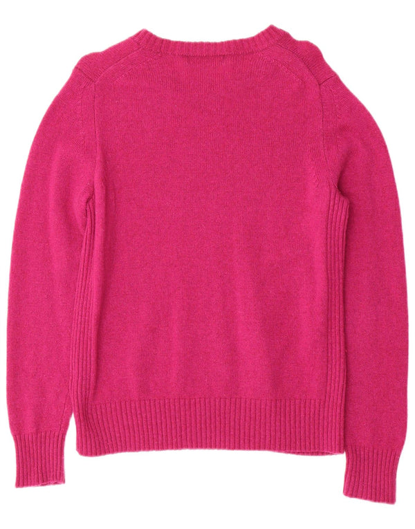 Marks & Spencer Suéter tipo jersey con cuello barco para mujer Reino Unido 44 Grande Lana de cordero rosa