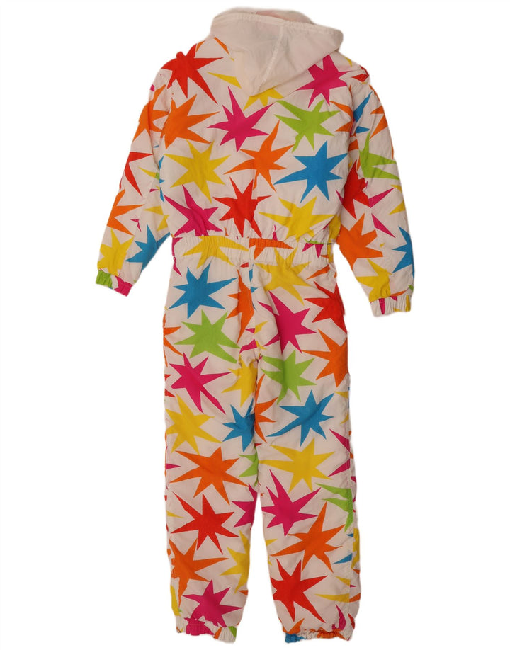 Enrico Coveri Mono de esquí con estampado abstracto para mujer, talla 8, talla pequeña, multicolor