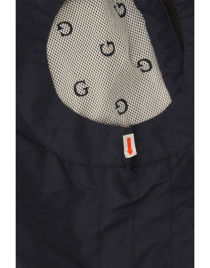 Guess Hombre Gráfico Sin Mangas Chándal Top Chaqueta XL Azul Marino Poliéster