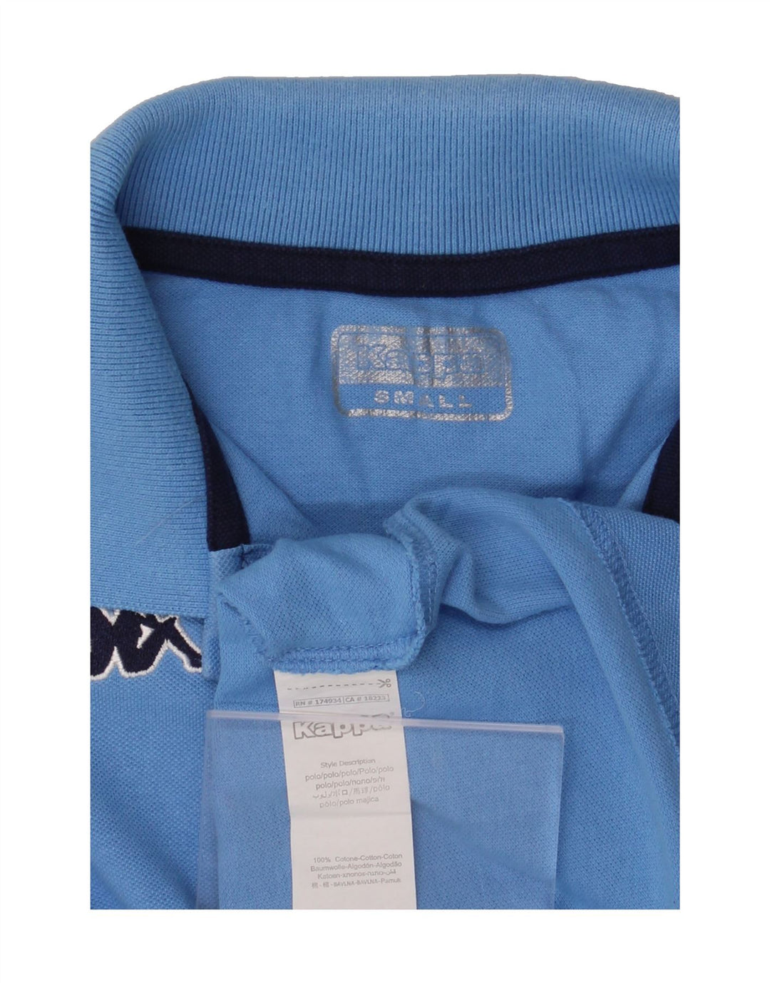 KAPPA Mens Polo Shirt Small Blue Cotton Vintage Kappa and Second-Hand Kappa from Messina Hembry 