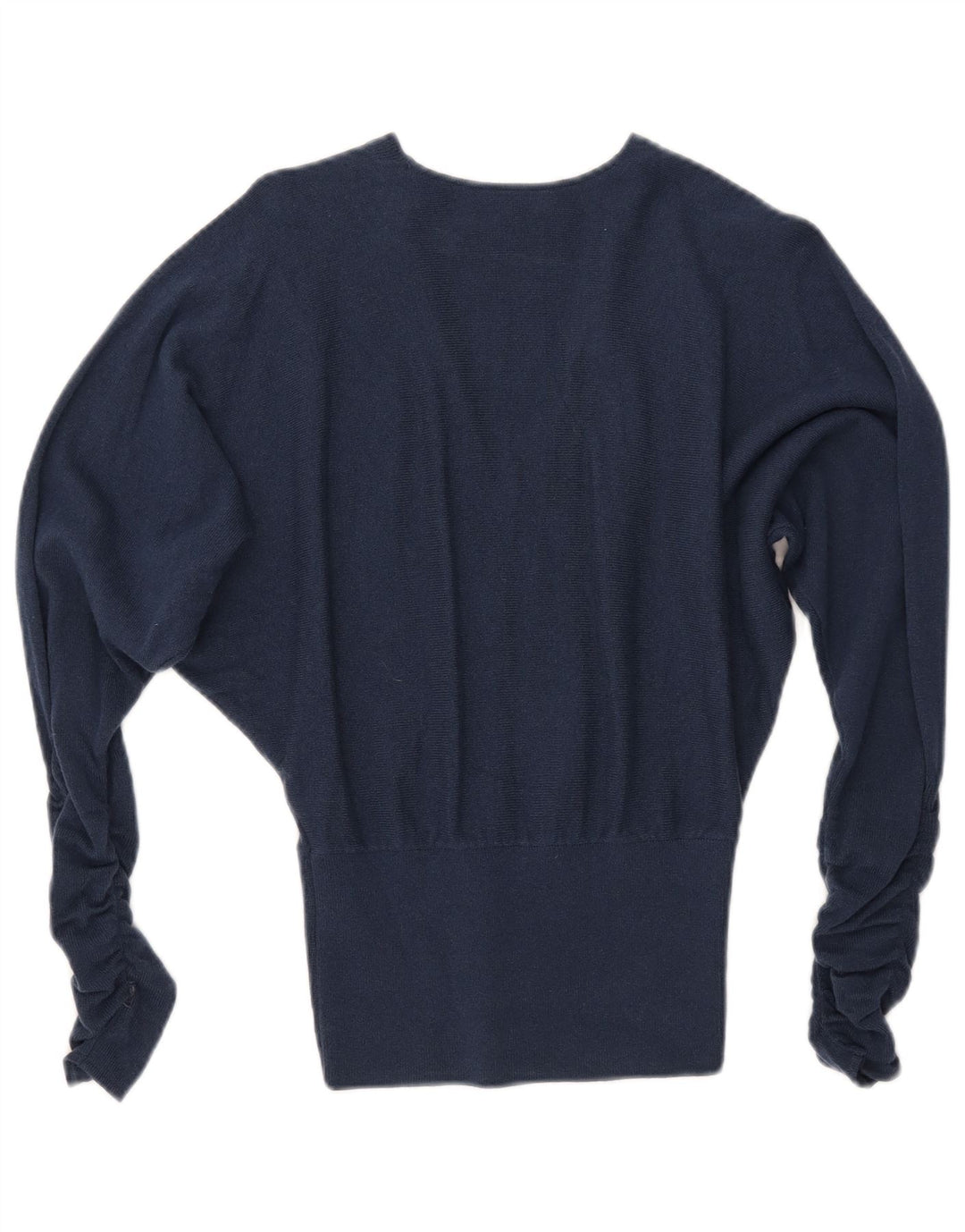 REISS Suéter tipo jersey con cuello en V y alas de murciélago para mujer UK 6 XS Lana azul marino