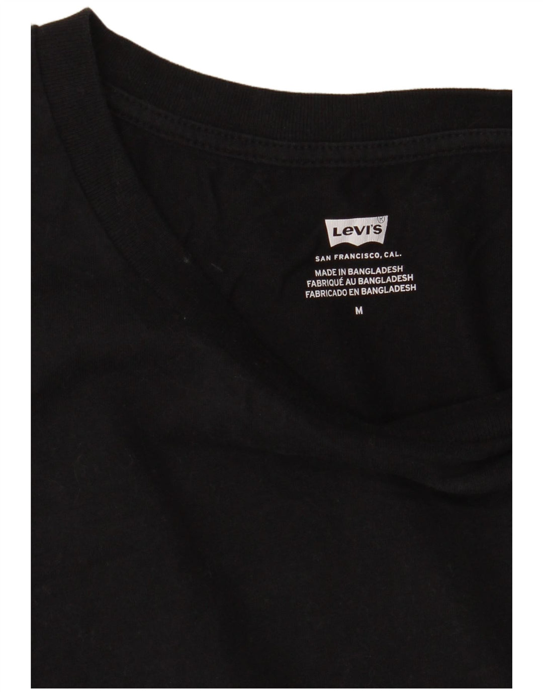 LEVI'S Camiseta para mujer Top UK 44 Mediano Negro