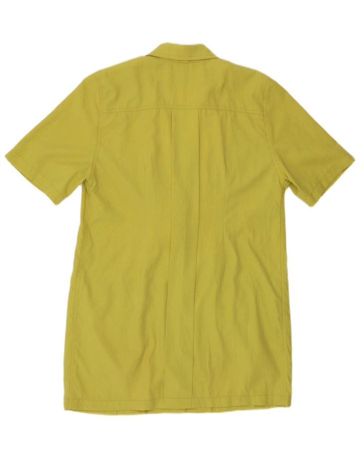 Pinko Chaqueta Blazer Larga de Manga Corta para Mujer UK 46 Grande Amarillo