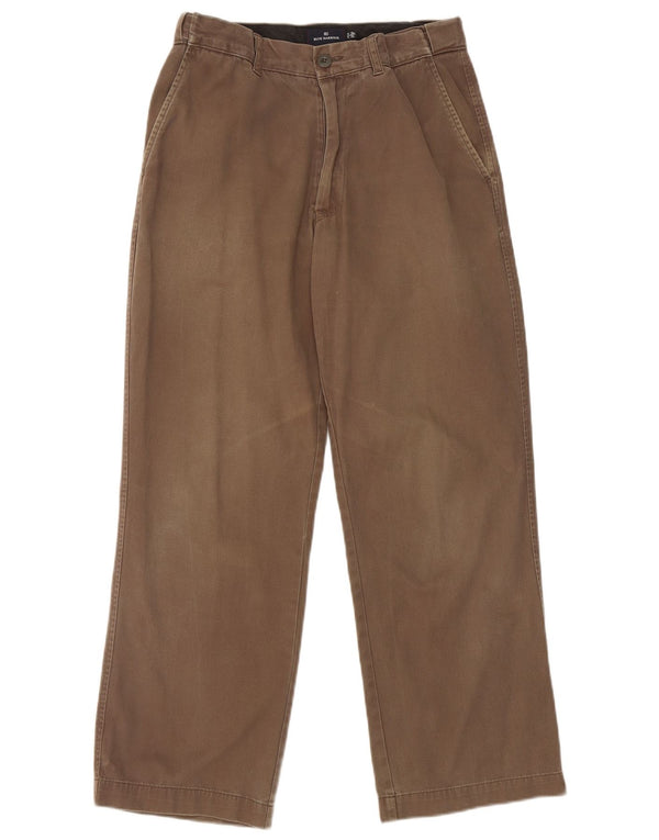 Marks & Spencer Pantalones chinos rectos para hombre W30 L29 Algodón marrón