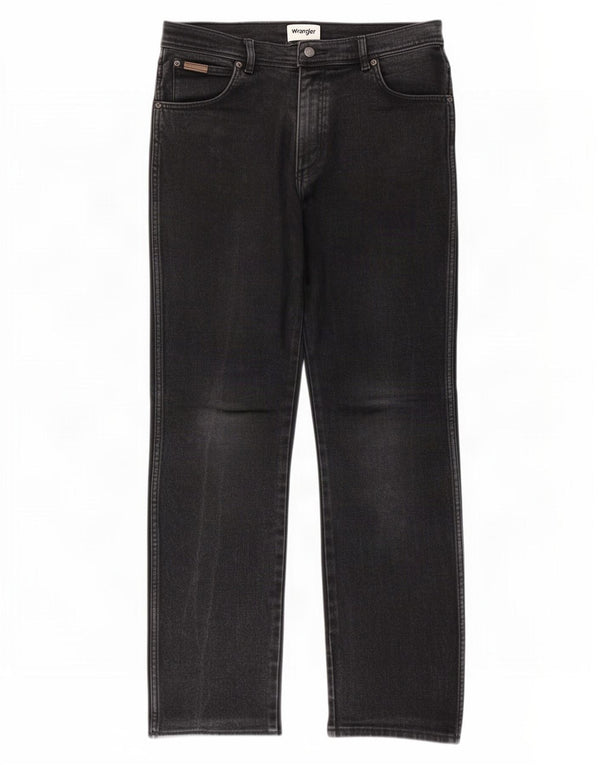Wrangler Vaqueros rectos Texas para hombre W34 L32 Algodón negro