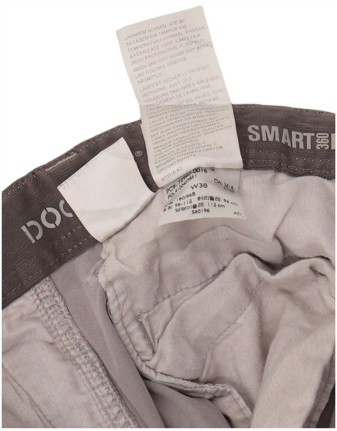 DOCKERS Pantalones cortos chinos para hombre W38 XL Algodón gris