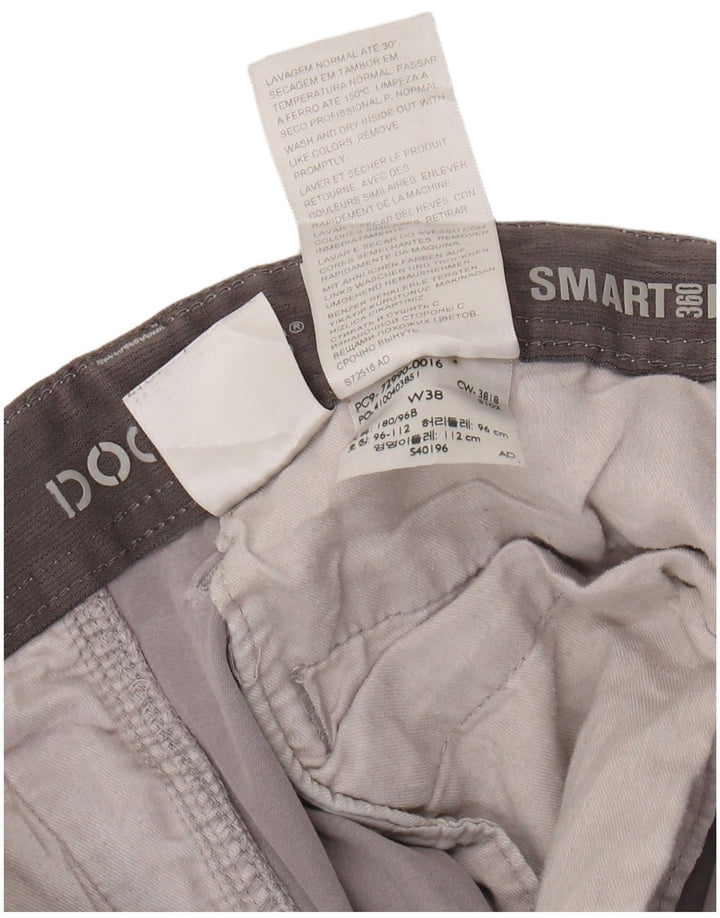 DOCKERS Pantalones cortos chinos para hombre W38 XL Algodón gris