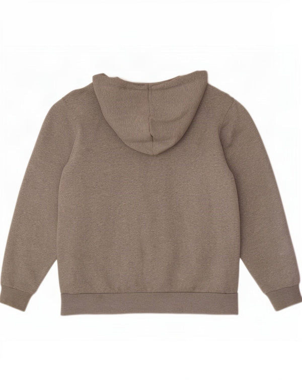Converse Mens Zip Sudadera con capucha suéter grande gris algodón