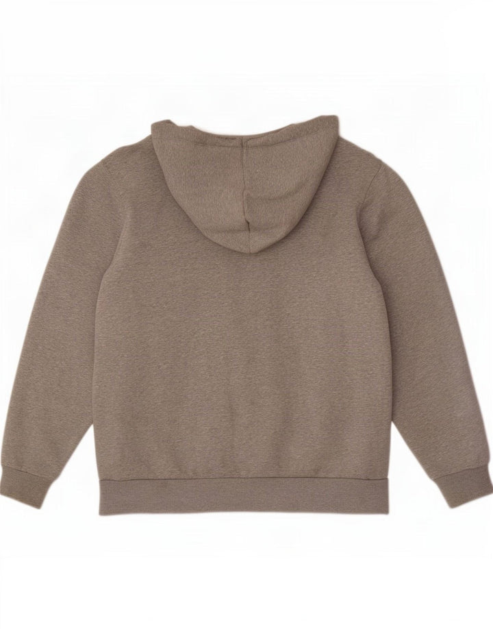 Converse Mens Zip Sudadera con capucha suéter grande gris algodón