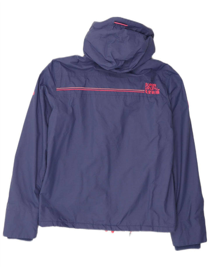 Superdry Chaqueta Cortavientos Con Capucha Para Mujer UK 46 Grande Azul Colorblock