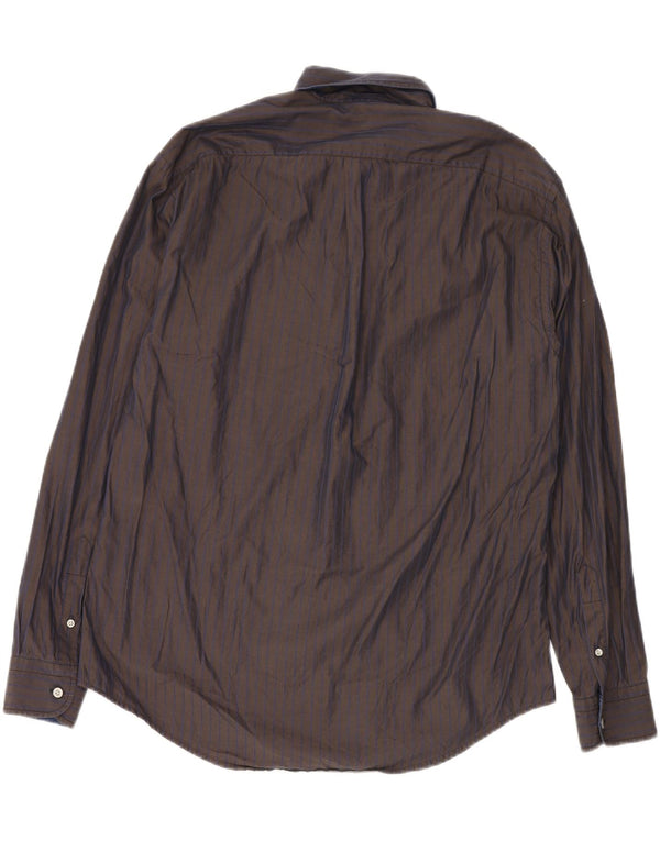 HARMONT & BLAINE Camisa para hombre 2XL Algodón a rayas marrón