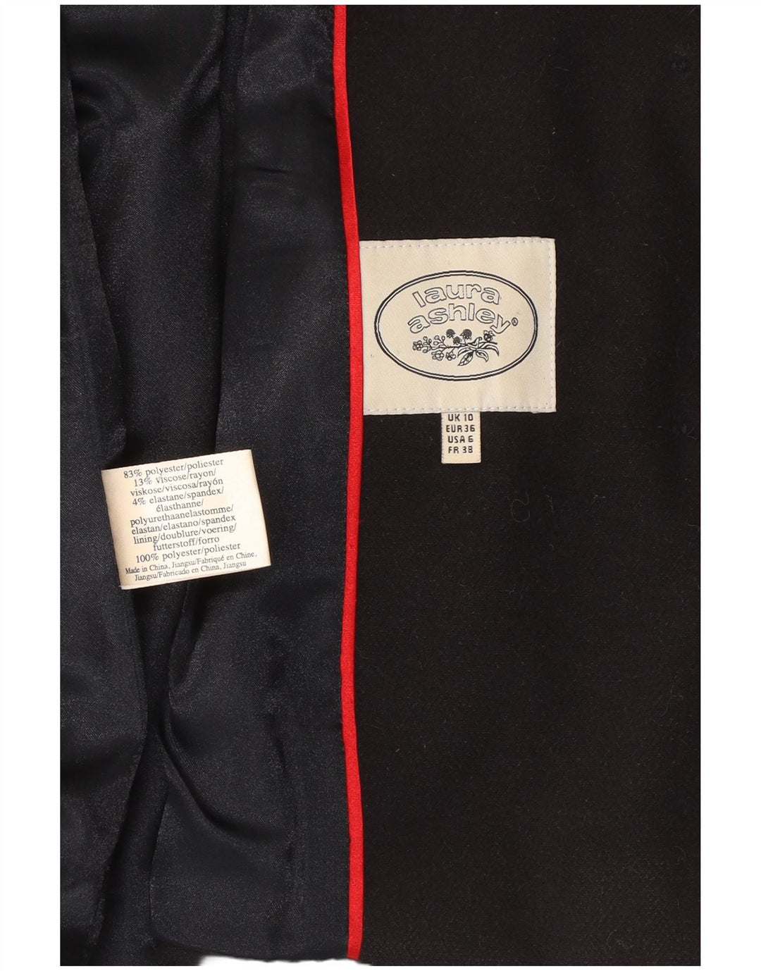 LAURA ASHLEY Chaqueta tipo blazer con capucha y 5 botones para mujer UK 10 Small Azul marino