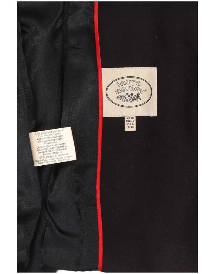 LAURA ASHLEY Chaqueta tipo blazer con capucha y 5 botones para mujer UK 10 Small Azul marino