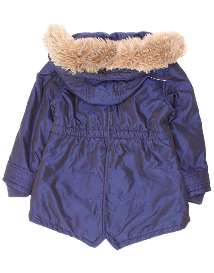 Ted Baker Parka con capucha para niña 5-6 años Nylon azul marino
