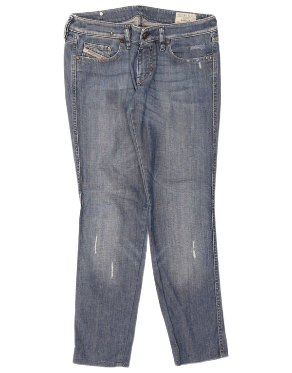 Diesel Mujer Lhela Vaqueros Slim Desgastados W29 L28 Algodón Azul