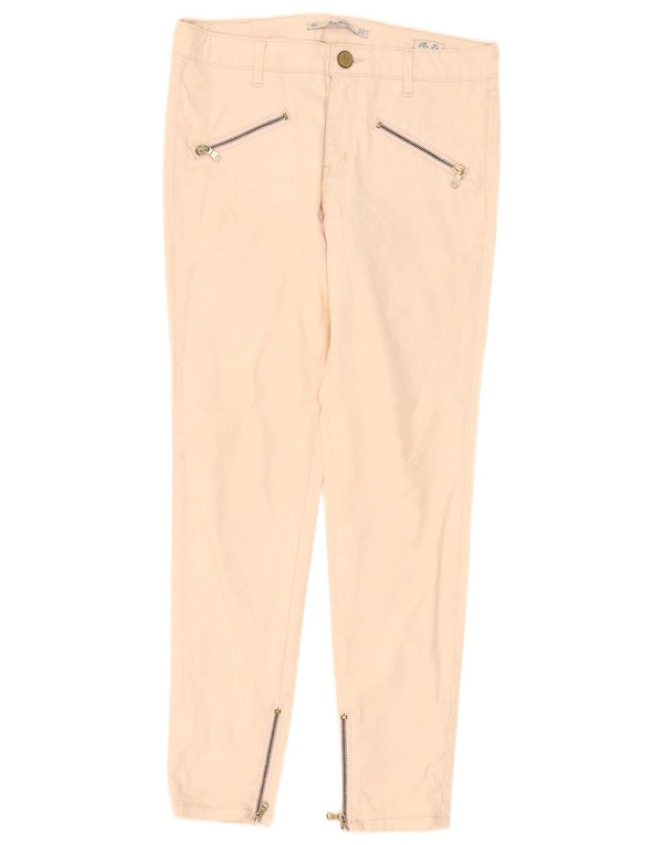 Zara Mujer Pantalones Casuales Slim EU 36 XS W26 L29 Rosa