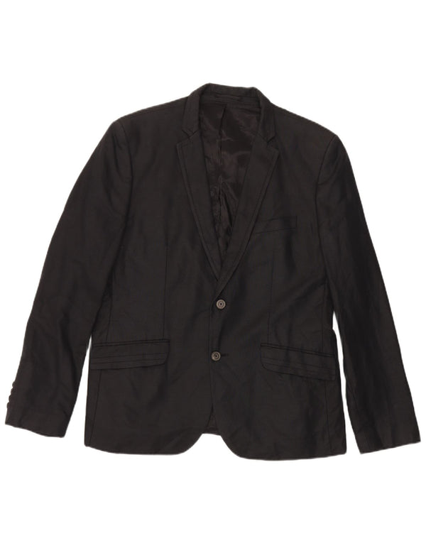 Zara Chaqueta tipo blazer de 2 botones para hombre EU 54 XL Negro