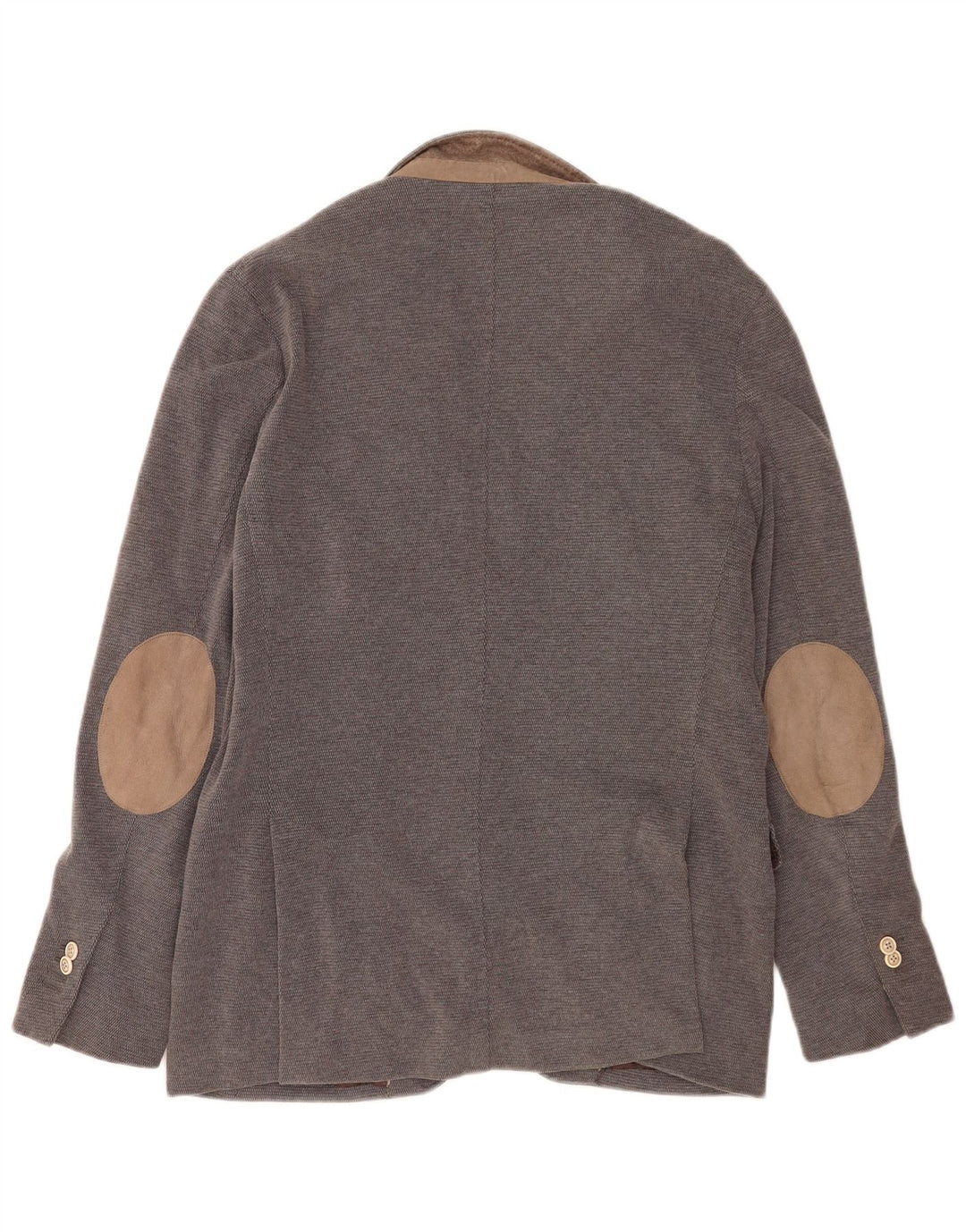 Massimo Dutti Chaqueta Blazer de 2 Botones para Hombre EU 52 Grande Gris Algodón