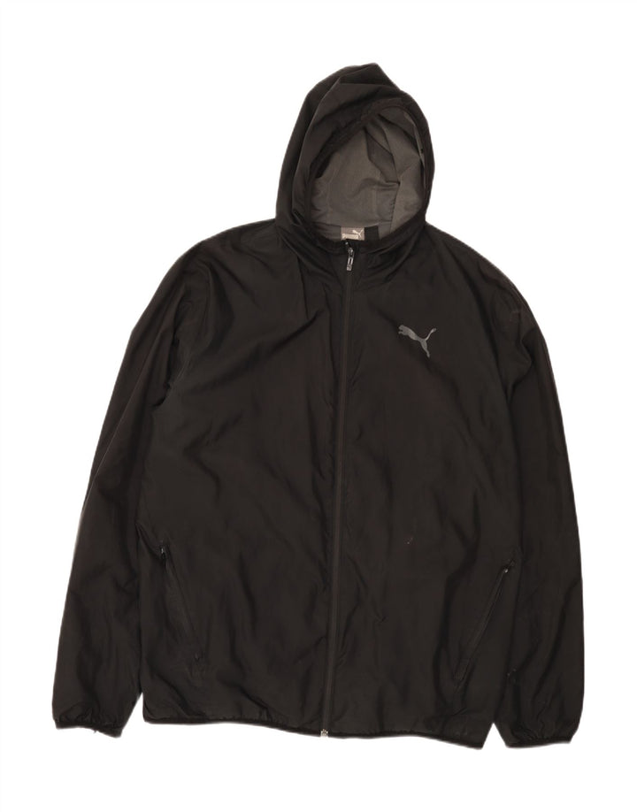 Puma Chaqueta impermeable con capucha para hombre UK 18 XL Poliéster negro